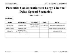 Preamble Considerations in Large Channel Delay