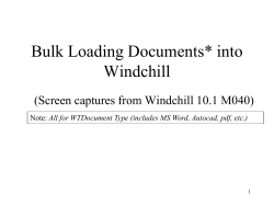 Bulk Loading WTDocuments into Windchill