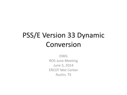 PSS/E Version 33 Dynamic Conversion