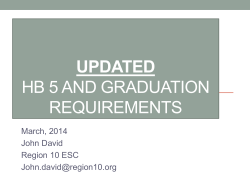 Presentation Updated Grad Plans HB March 2014