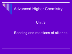 Lesson 2 bonding and reactions of alkanes