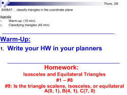 1 Classifying Triangles