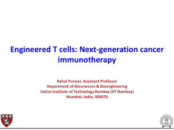 Adoptive T cell therapy