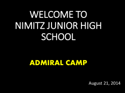 Nimitz Junior High School 7th Grade Orientation