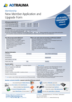 New Member Application and Upgrade Form