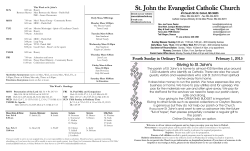 This Week - St. John the Evangelist Catholic Church