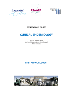 postgraduate course clinical epidemiology