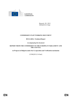 EUROPEAN COMMISSION Brussels, 28.1.2015 SWD(2015) 9 final