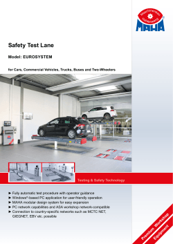 Safety Test Lane - MAHA Maschinenbau Haldenwang GmbH & Co KG