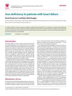 Iron deficiency in patients with heart failure