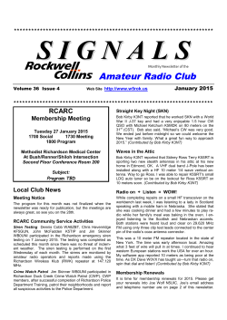 Jan 2015 - Rockwell Collins Amateur Radio Club