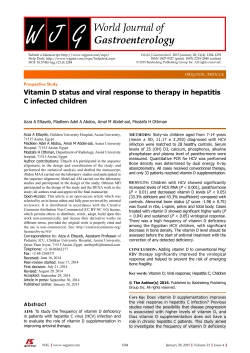 - World Journal of Gastroenterology