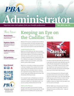 Keeping an Eye on the Cadillac Tax