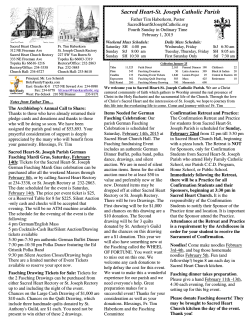 Bulletin - Sacred Heart - St. Joseph Catholic Parish