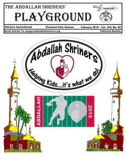 Playground Newsletter - Abdallah Shrine Temple
