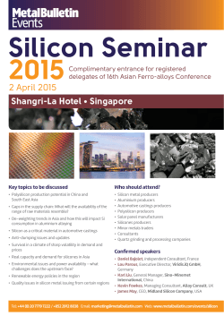 2 April 2015 Shangri-La Hotel • Singapore