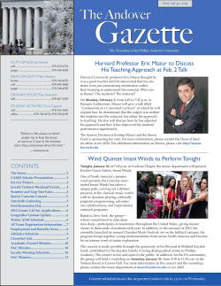 Gazette - Phillips Academy