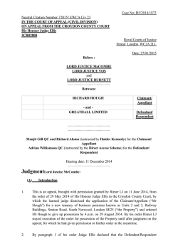 [2015] EWCA Civ 23