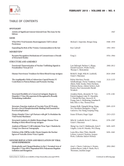Table of Contents  - American Society for Microbiology