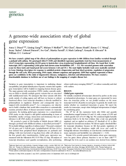 A genome-wide association study of global gene expression