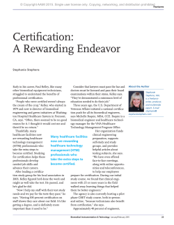Certification: A Rewarding Endeavor