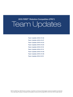 2015 FIRST® Robotics Competition (FRC®)