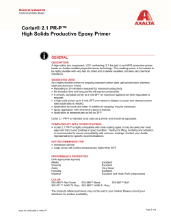 Corlar® 2.1 PR-P™ High Solids Productive Epoxy Primer