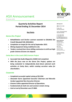 ASX Announcement - Energia Minerals