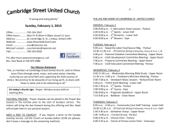 Bulletin - Cambridge Street United Church