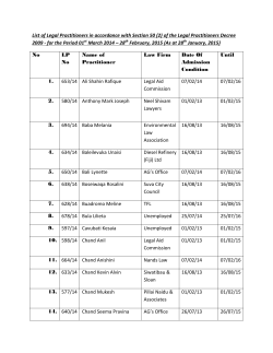 Holders of Practicing Certificates with less than 2