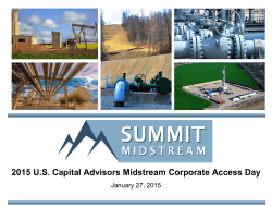 2015 U.S. Capital Advisors Midstream Corporate Access Day