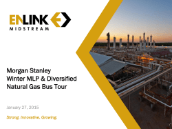Morgan Stanley Winter MLP & Diversified Natural Gas Bus Tour