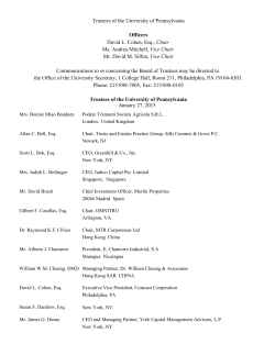 Printable list of Trustees - University of Pennsylvania