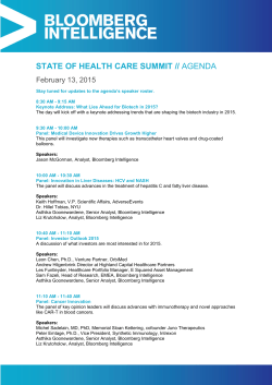 STATE OF HEALTH CARE SUMMIT // AGENDA