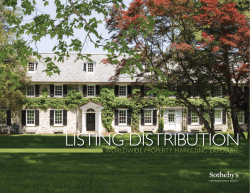 LISTING DISTRIBUTION - Heritage Sotheby's International Realty