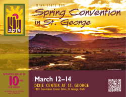 Schedule & Materials - 2015 Spring Convention in St. George, Utah