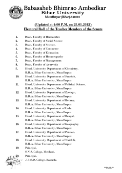 Electoral Roll of the Teacher Members of the Senate