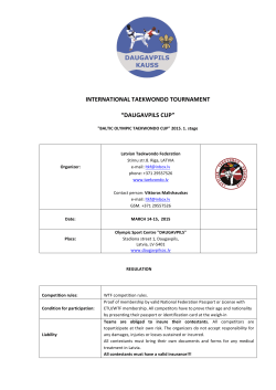 daugavpils cup - TPSS 2014 - TaekoPlan Tournament Subscription