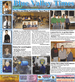 Pages 1-2 - The Blue Valley Times