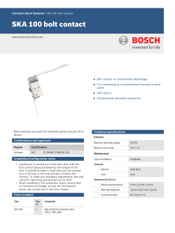 SKA 100 bolt contact - Bosch Security Systems
