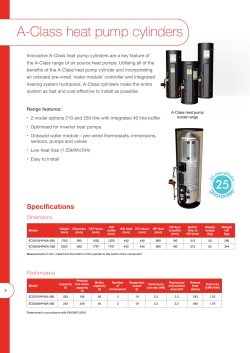 A-Class heat pump cylinders