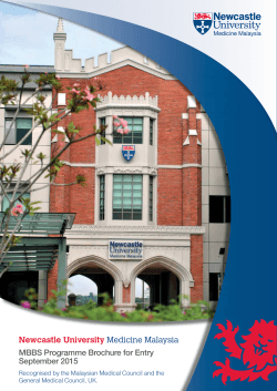 MB BS Programme Brochure 2015