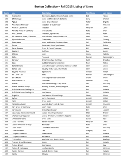 Listing of Lines and Exhibitors