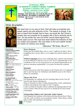 Newsletter Link - St Josephs Parish