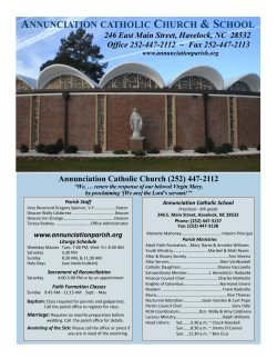 2-1-15 Bulletin - Annunciation Parish