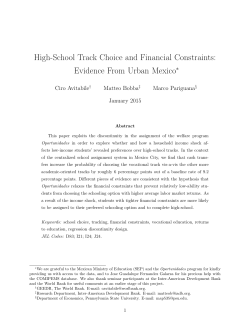 High-School Track Choice and Financial Constraints
