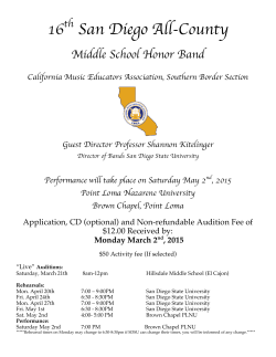 Middle School Honor Band Auditions
