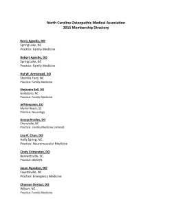 Member Directory - North Carolina Osteopathic Medical Association