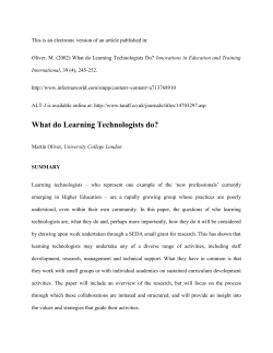 What do Learning Technologists do