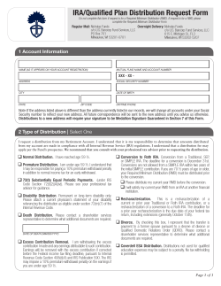 IRA/Qualified Plan Distribution Request Form
